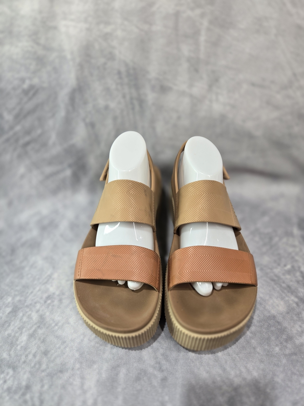 Reef Women's Two-strap Tan and Peach Platform Sandals - Picture 2 of 6